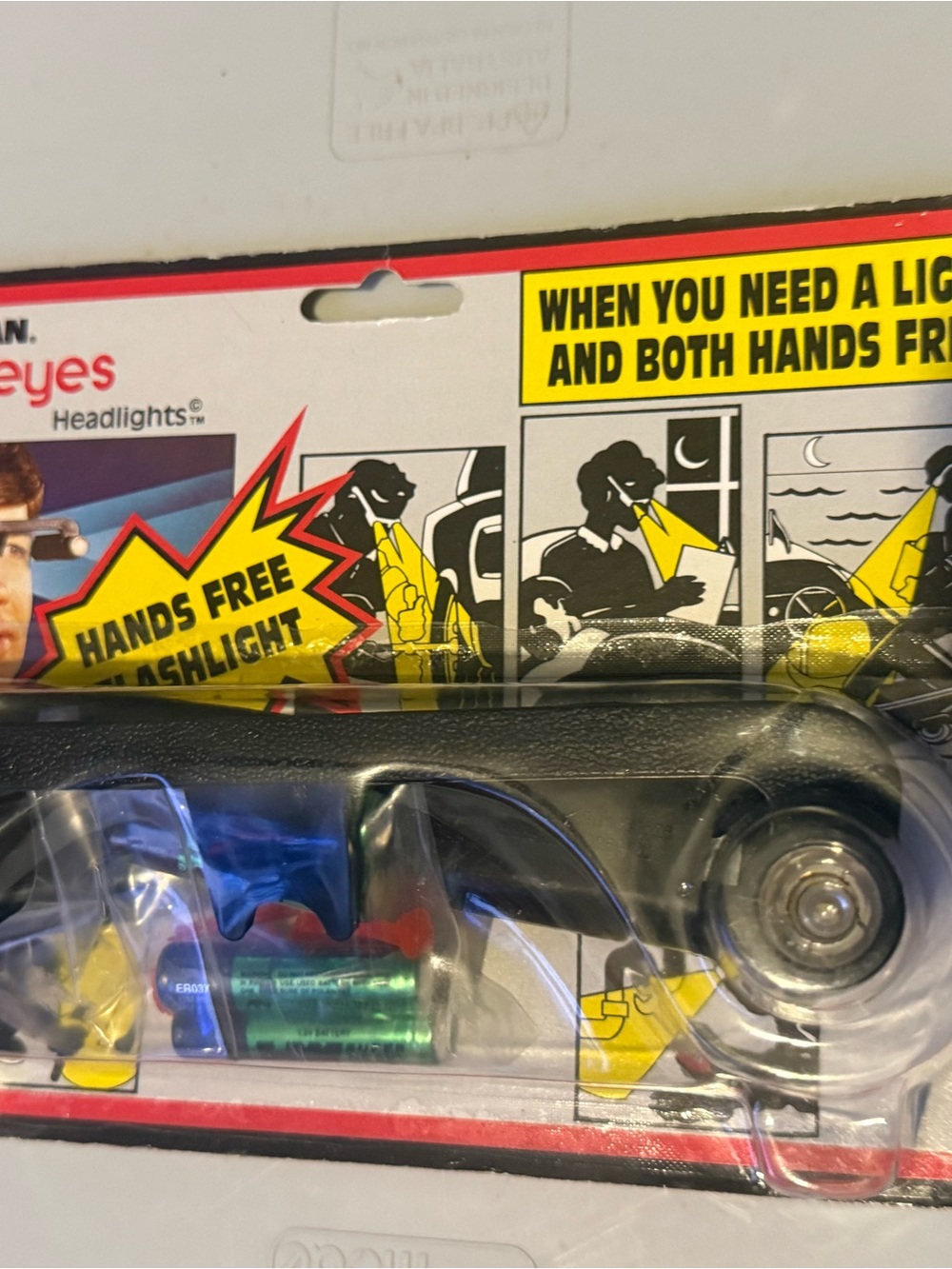 STEELMAN BRIGHTEYES VINTAGE HANDS FREE HEADSET FLASHLIGHT 1986 New